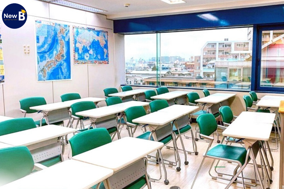 Phòng học khang trang của trường Nhật ngữ Tokyo World