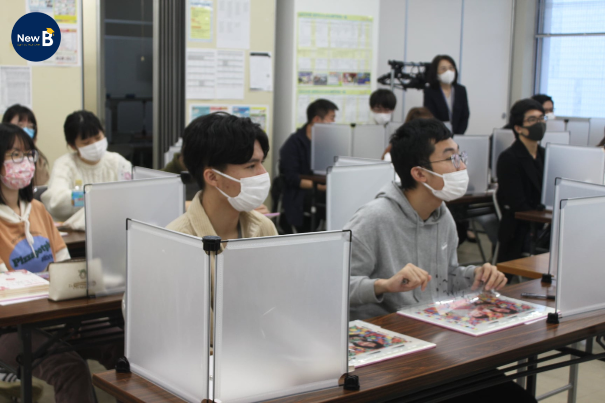 Một lớp học tại Học viện Giáo dục Quốc tế Aoyama