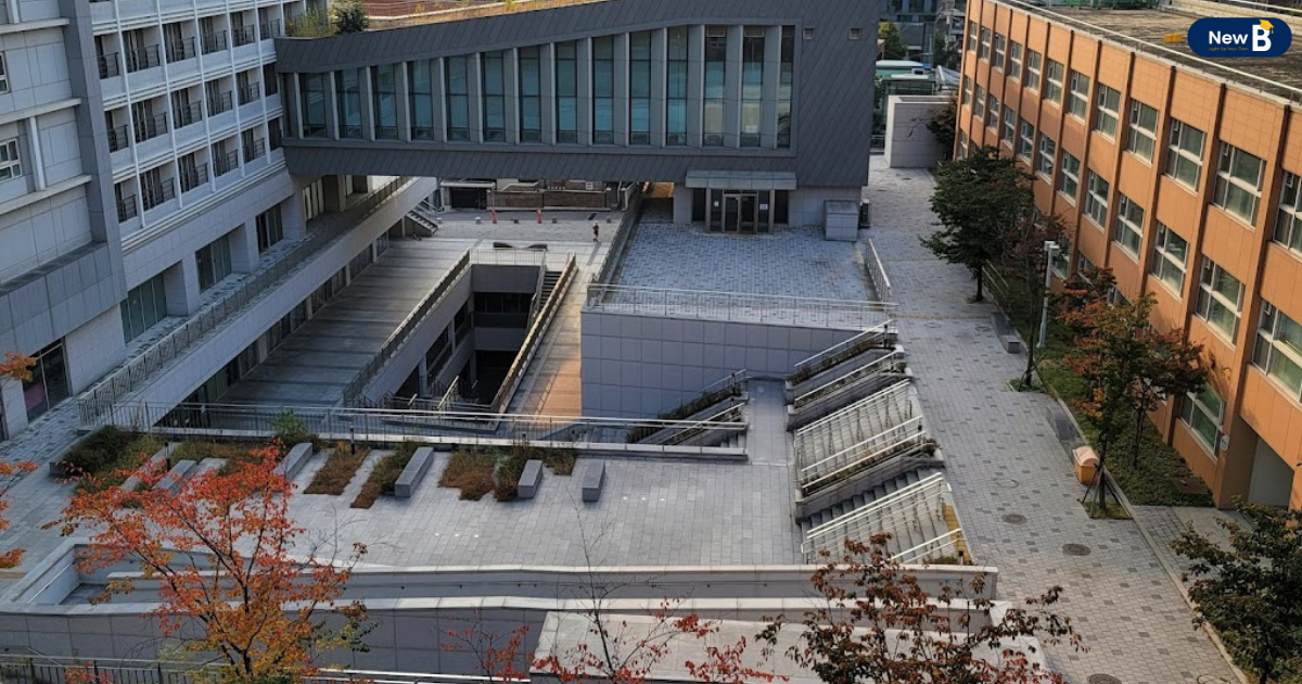 Khuôn viên đại học Hongik thiết kế theo hình bậc thang rất độc đáo