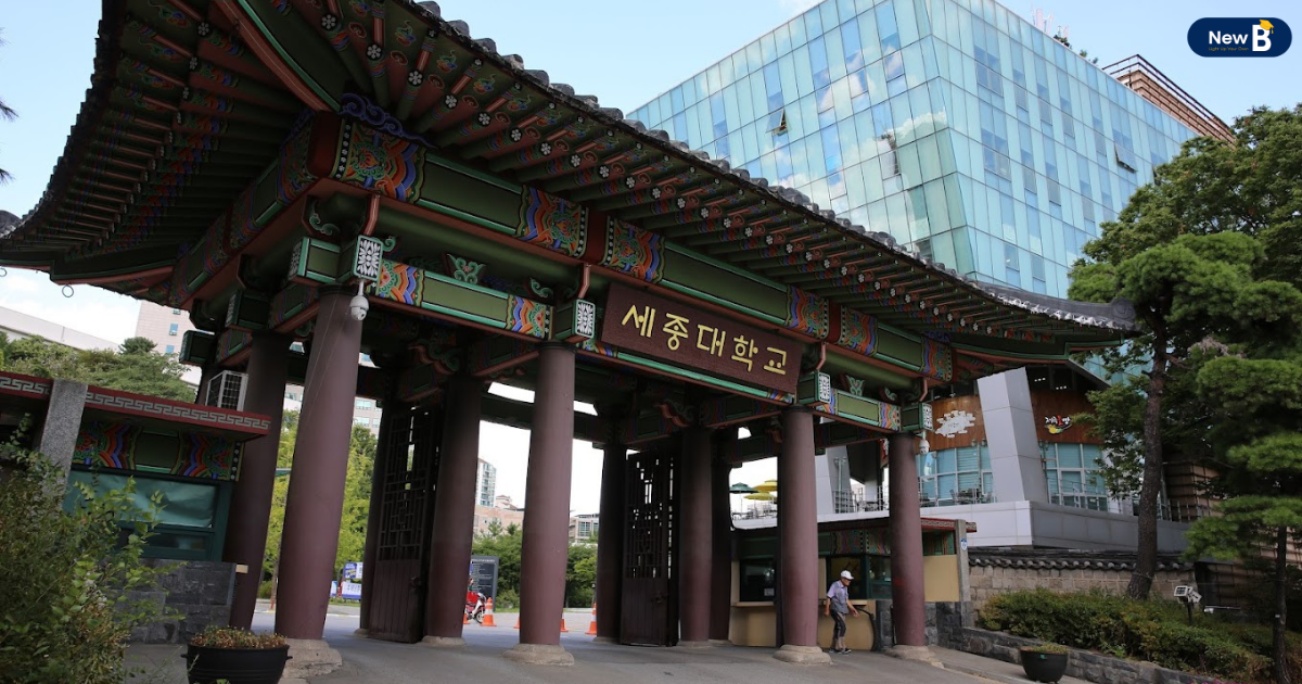 Kiến trúc trường đại học Sejong mang những nét cổ điển kết hợp hiện đại
