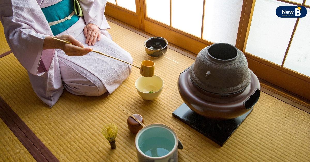 Hoạt động trà đạo trong chương trình trại hè Nhật Bản