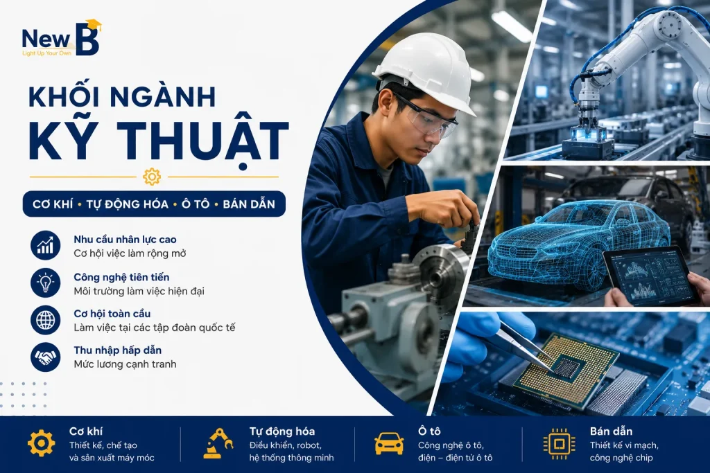 Khối ngành Kỹ thuật – Cơ hội nghề nghiệp rộng mở trong tương lai.