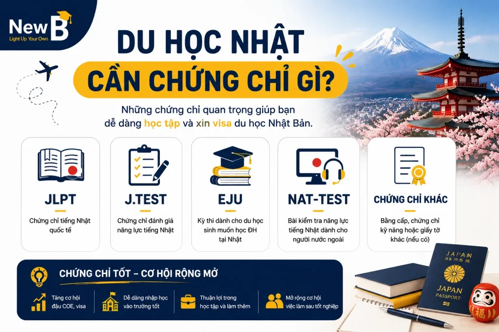 Du học Nhật Bản cần chứng chỉ gì?