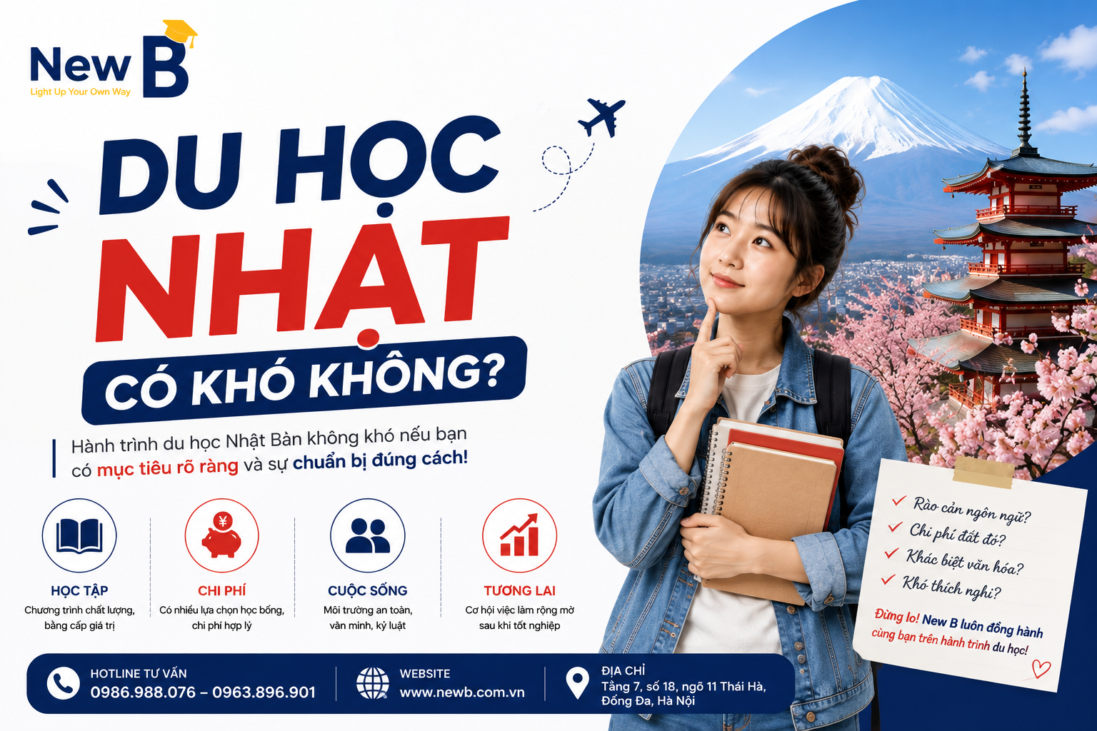Du Học Nhật Có Khó Không? Thực Tế Rào Cản & Giải Pháp Từ New B