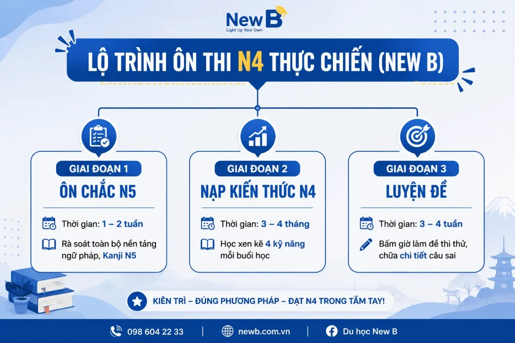 Lộ trình học tiếng Nhật N4 hiệu quả