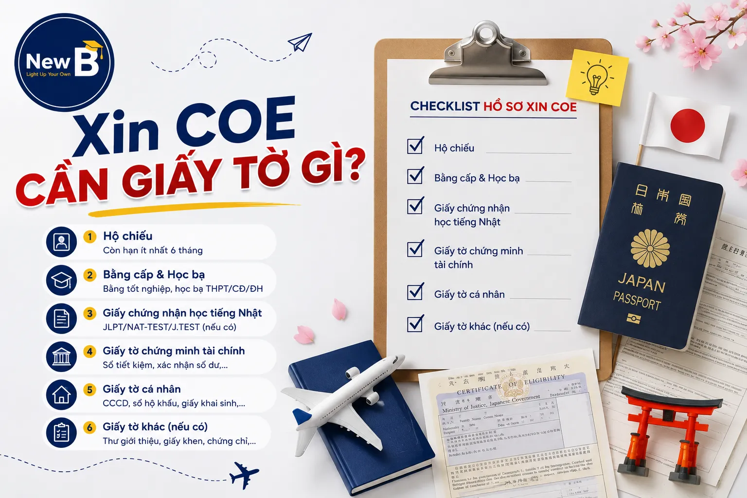 Xin COE Cần Giấy Tờ Gì? Danh Mục Hồ Sơ Du Học Nhật Bản Chi Tiết Nhất
